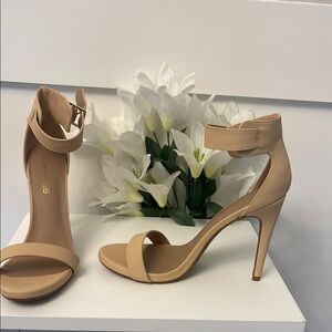 Elegant Tan High Heel Sandals